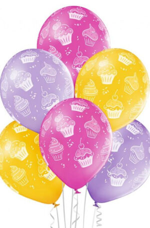 Muffin Cake léggömb, lufi 6 db-os 12 inch (30 cm)