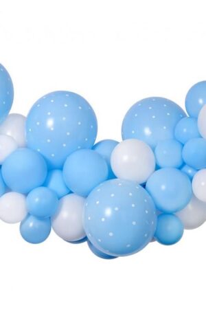 Kék Baby Blue léggömb, lufi girland szett 65 db-os