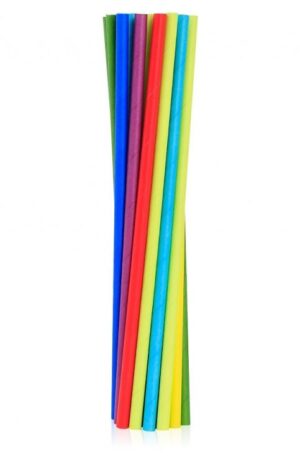 Színes Rainbow papír szívószál 24 db-os