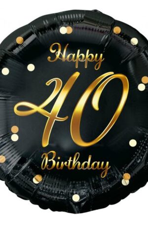 Happy Birthday 40 B&C Gold fólia lufi 36 cm