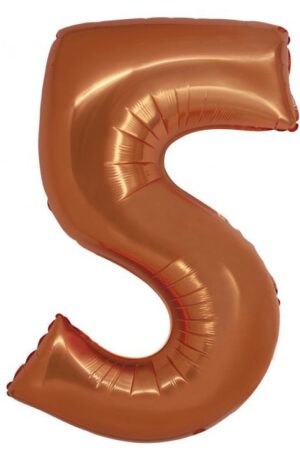 Réz 5-ös Copper szám fólia lufi 76 cm