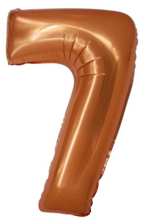Réz 7-es Copper szám fólia lufi 76 cm