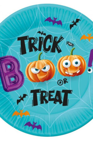 Halloween Boo papírtányér 6 db-os 18 cm