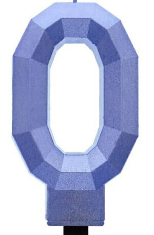 Kék 0-ás Diamond Metallic számgyertya, tortagyertya