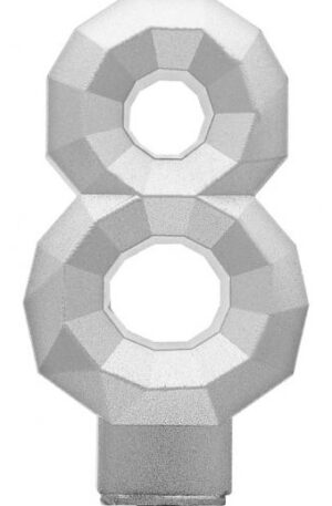 Ezüst 8-as Diamond Metallic számgyertya, tortagyertya