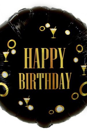 Happy Birthday B&C Gold party fólia lufi 36 cm