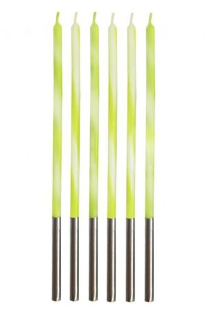 Zöld Candy Lime Green tortagyertya, gyertya szett 6 db-os