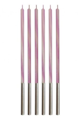 Rózsaszín Candy Pink tortagyertya, gyertya szett 6 db-os