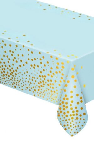 Kék B&C Gold Dots fólia asztalterítő 137x183 cm