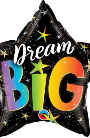 Dream Big Rainbow, Csillag fólia lufi 46 cm