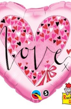 Szerelem Hearts Pink fólia lufi 46 cm