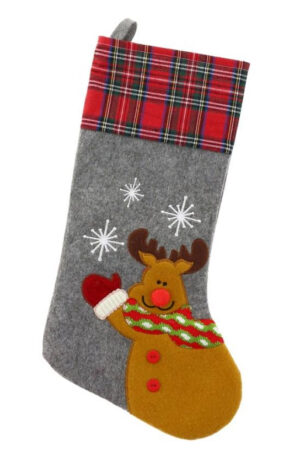 Karácsonyi Reindeer kandalló zokni, csizma 51 cm
