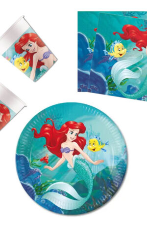 Disney-Hercegnok-Ariel-party-szett-36-db-os-23-cm
