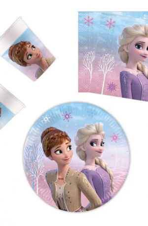 Disney Jégvarázs Wind party szett 36 db-os 20 cm-es tányérral