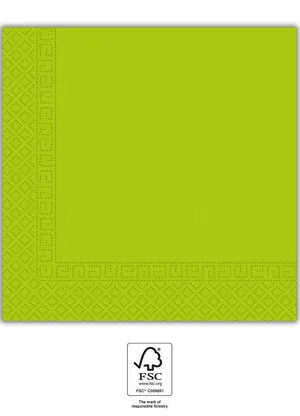 Zöld Unicolour Light Green szalvéta 20 db-os 33x33 cm FSC