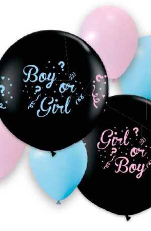 Fiú vagy Lány Gender Reveal léggömb, lufi szett