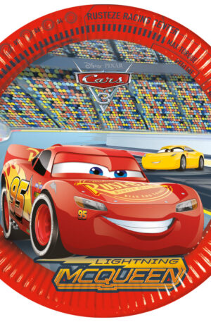 Disney Verdák Arena Race papírtányér 8 db-os 23 cm FSC