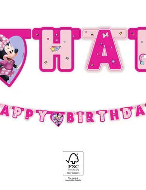 Disney Minnie Junior Happy Birthday felirat FSC 2 m