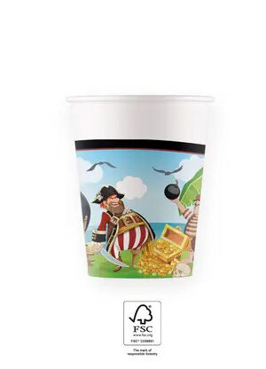 Kalóz Island papír pohár 8 db-os 200 ml FSC