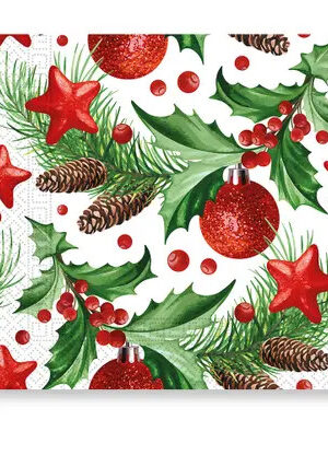 Karácsonyi Pinecones szalvéta 20 db-os 33x33 cm