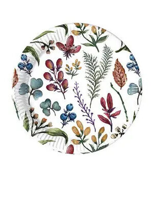 Virág Herbs papírtányér 8 db-os 20 cm