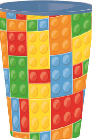 Lego mintázatú Bricks műanyag pohár 260 ml