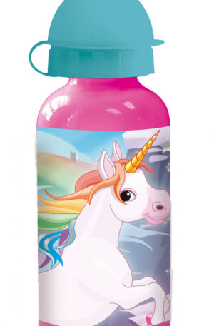 Unikornis Rainbow alumínium kulacs ivókupakkal 400 ml
