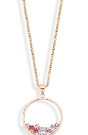 Victoria Rose gold színű színes köves nyaklánc