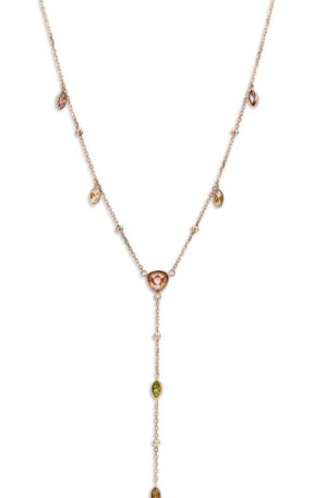 Victoria Rose gold színű színes köves nyaklánc