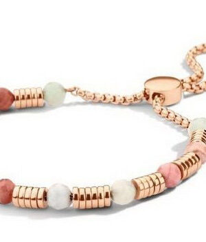 Victoria Rose gold színű színes gyöngyös karkötő
