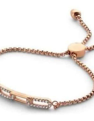 Victoria Rose gold színű fehér köves karkötő