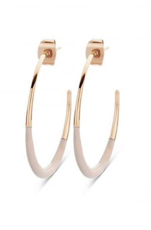 Victoria Rose gold színű fehér mintás fülbevaló