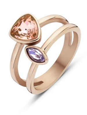 Victoria Rose gold színű színes köves gyűrű