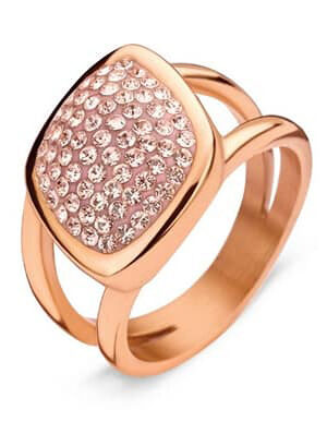 Victoria Rose gold színű rózsaszín köves gyűrű