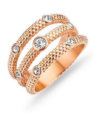 Victoria Rose gold színű fehér köves gyűrű