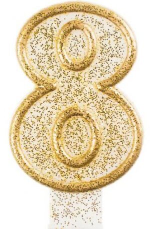 Gold-Arany-csillamos-szamgyertya-tortagyertya-8-as