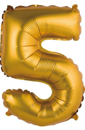 Gold-Matt-Arany-5-os-mini-szam-folia-lufi-35-cm