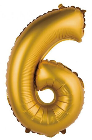 Gold-Matt-Arany-6-os-mini-szam-folia-lufi-35-cm