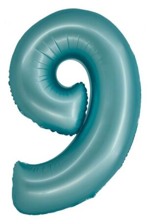 Light-Blue-Matt-Kek-9-es-szam-folia-lufi-76-cm
