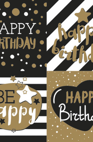 Happy-Birthday-Golden-szalveta-20-db-os-33x33-cm