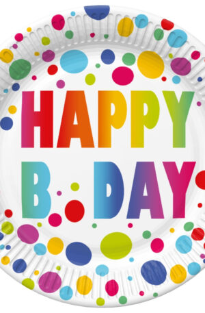 Happy-Birthday-Dots-papirtanyer-8-db-os-18-cm