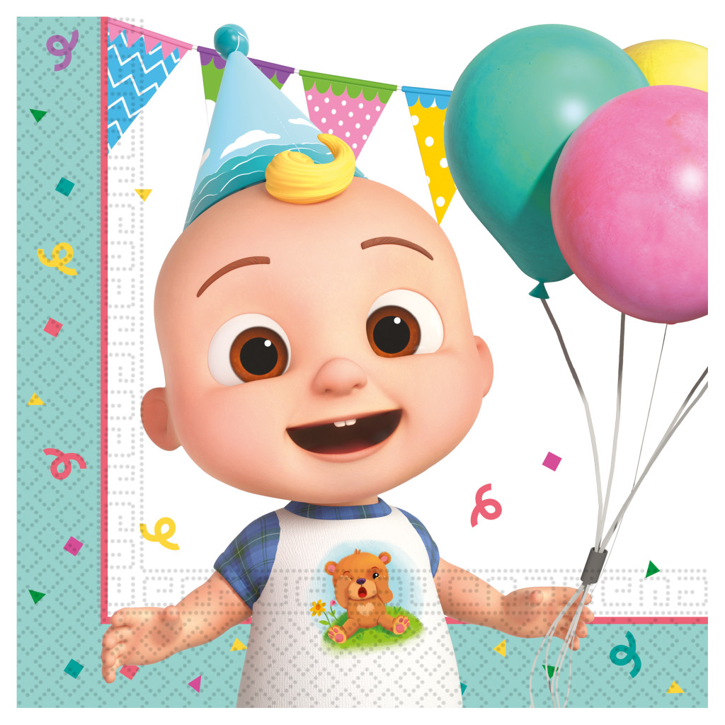 CoComelon Birthday szalvéta 20 db-os 33×33 cm FSC