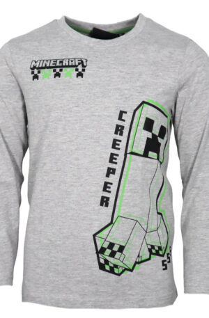 Minecraft-Create-Grey-gyerek-hosszu-ujju-polo-fels