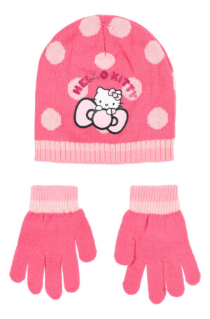 Hello-Kitty-Cute-Dots-Pink-gyerek-sapka-kesztyu-sz
