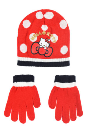 Hello-Kitty-Cute-Dots-Red-gyerek-sapka-kesztyu-sze