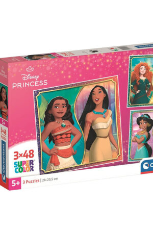 Disney-Hercegnok-3x48-db-os-puzzle-Clementoni