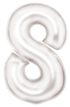 White-Feher-8-as-szam-folia-lufi-86-cm