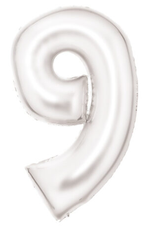 White-Feher-9-es-szam-folia-lufi-86-cm