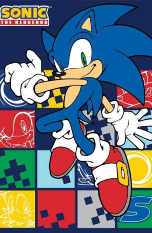 Sonic-a-sundiszno-Blue-Blur-polar-takaro-100x140cm