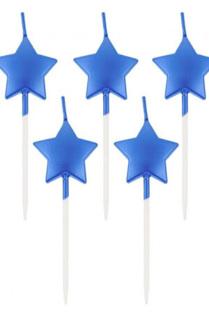 Metallic-Blue-Star-Kek-csillag-tortagyertya-gyerty